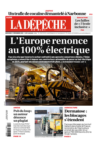 La Dépêche du Midi (15 Éditions) Du Mercredi 17 Décembre 2025