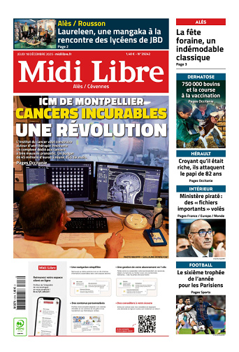 Midi Libre (14 Éditions) Du Jeudi 18 Décembre 2025