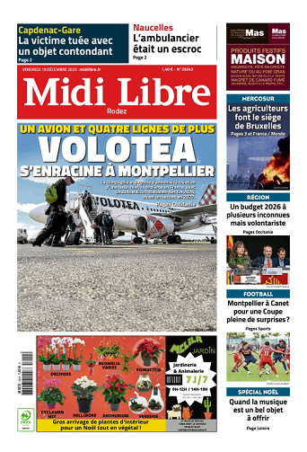 Midi Libre (14 Éditions) Du Vendredi 19 Décembre 2025