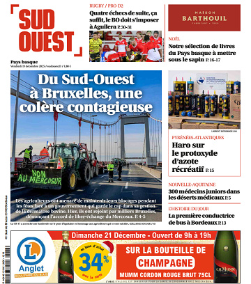 Sud Ouest (2 Éditions) Du Vendredi 19 Décembre 2025