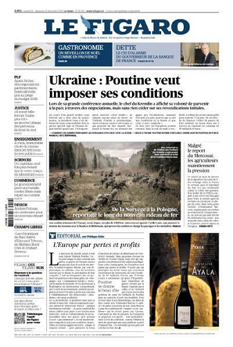 Le Figaro du Samedi 20 et Dimanche 21 Décembre 2025