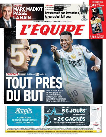 L’equipe du Samedi 20 Décembre 2025