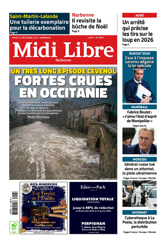 Midi Libre (14 Éditions) Du Mardi 23 Décembre 2025