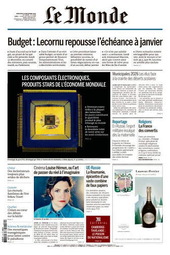 Le Monde du Mercredi 24 Décembre 2025