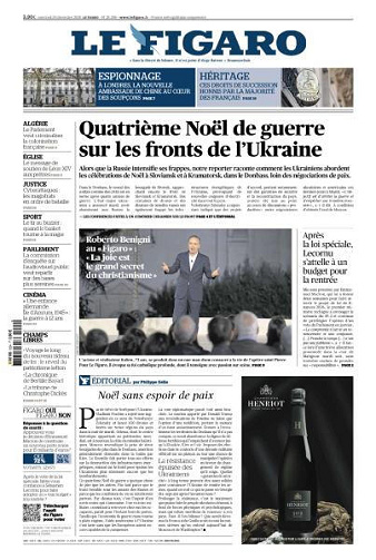 Le Figaro du Mercredi 24 Décembre 2025
