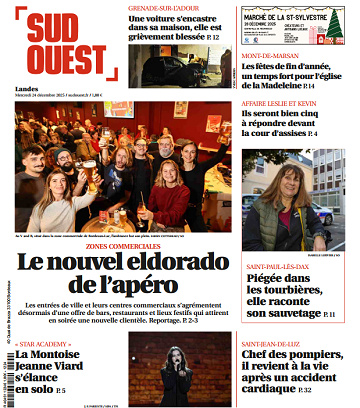 Sud Ouest (2 Éditions) Du Mercredi 24 Décembre 2025