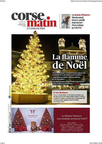Corse Matin - 24 Décembre 2025