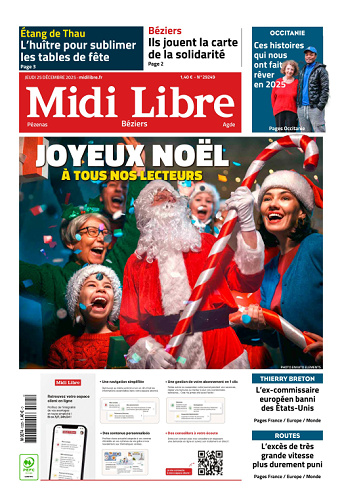 Midi Libre (14 Éditions) Du Jeudi 25 Décembre 2025