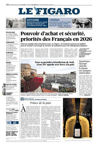 Le Figaro du Vendredi 26 Décembre 2025