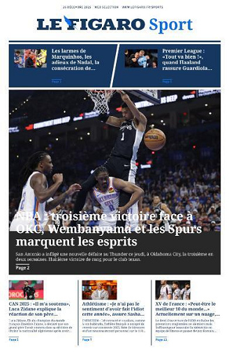 Le Figaro Sport - 26 Décembre 2025
