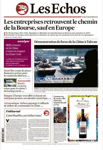 Les Echos - 30 Décembre 2025