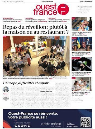 Ouest-France Édition France - 30 Décembre 2025