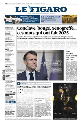 Le Figaro du Mercredi 31 Décembre 2025