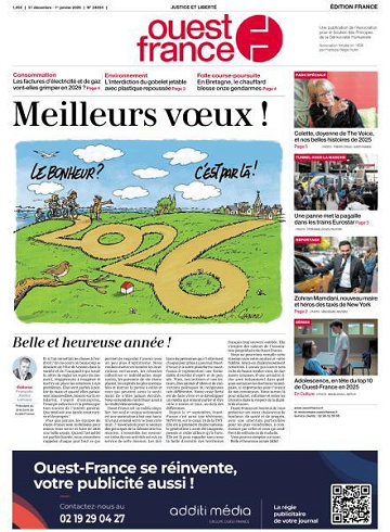 Ouest-France Édition France - 31 Décembre 2025 - 1er Janvier 2026