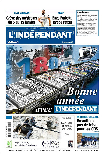 L'indépendant Catalan du Jeudi 1er Janvier 2026