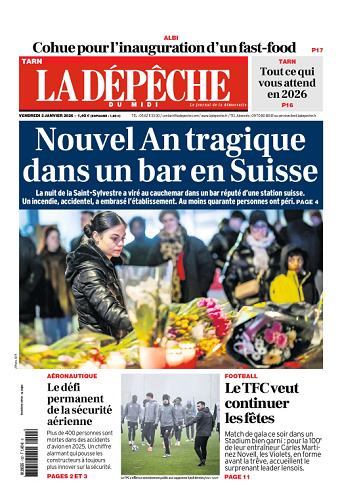 La Dépêche du Midi (16 Éditions) Du Vendredi 2 Janvier 2026