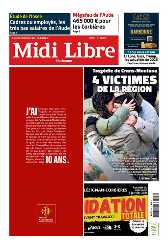 Midi Libre (14 Éditions) Du Samedi 3 Janvier 2026