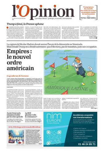 L’Opinion - 5 Janvier 2026