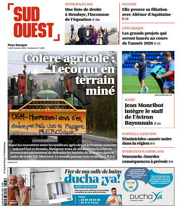 Sud Ouest (2 Éditions) Du Lundi 5 Janvier 2026