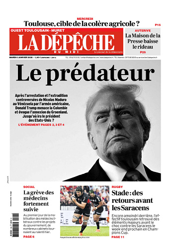 La Dépêche du Midi (16 Éditions) Du Mardi 6 Janvier 2026