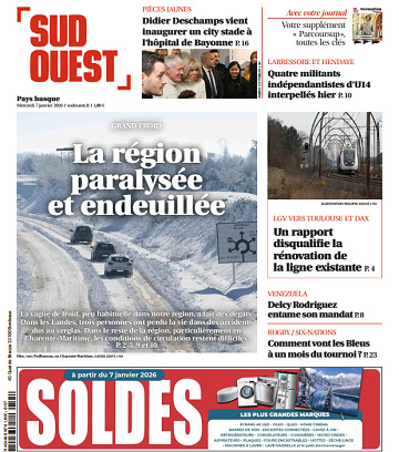 Sud Ouest (2 Éditions) Du Mercredi 7 Janvier 2026