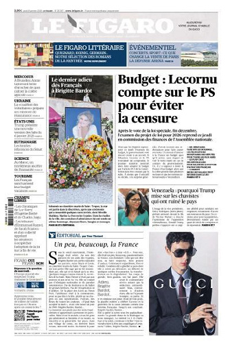 Le Figaro du Jeudi 8 Janvier 2026