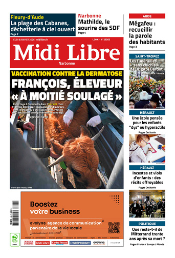 Midi Libre (14 Éditions) Du Jeudi 8 Janvier 2026