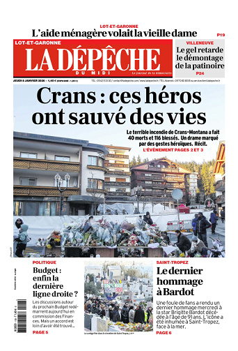 La Dépêche du Midi (16 Éditions) Du Jeudi 8 Janvier 2026