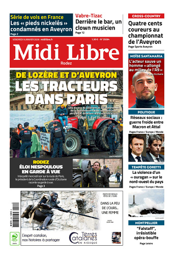 Midi Libre (14 Éditions) Du Vendredi 9 Janvier 2026