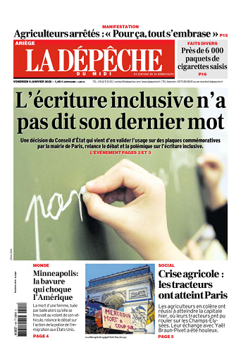 La Dépêche du Midi (16 Éditions) Du Vendredi 9 Janvier 2026