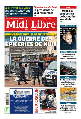 Midi Libre (14 Éditions) Du Samedi 10 Janvier 2026