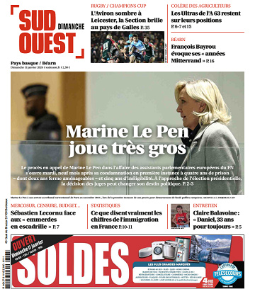 Sud Ouest (2 Éditions) Du Dimanche 11 Janvier 2026