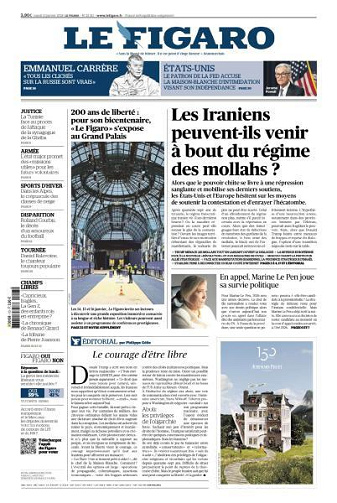 Le Figaro du Mardi 13 Janvier 2026
