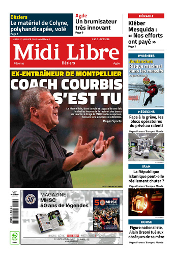 Midi Libre (14 Éditions) Du Mardi 13 Janvier 2026