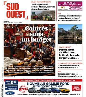 Sud Ouest (2 Éditions) Du Mardi 13 Janvier 2026