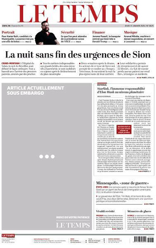 Le Temps - 15 Janvier 2026