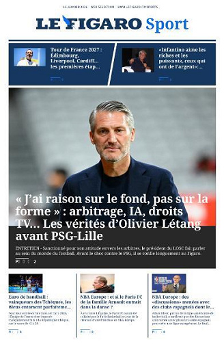 Le Figaro Sport - 16 Janvier 2026