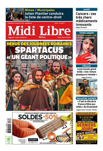 Midi Libre (14 Éditions) Du Vendredi 16 Janvier 2026