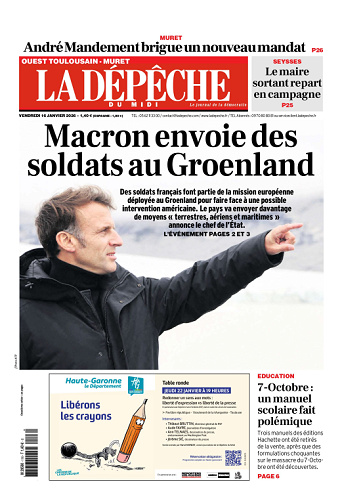 La Dépêche du Midi (16 Éditions) Du Vendredi 16 Janvier 2026
