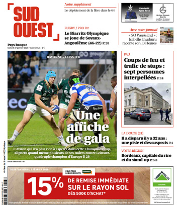 Sud Ouest (2 Éditions) Du Samedi 17 Janvier 2026