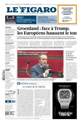 Le Figaro du Lundi 19 Janvier 2026
