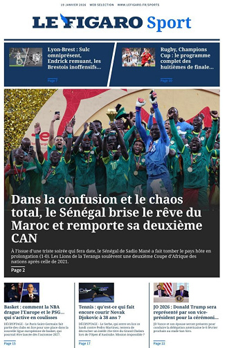 Le Figaro Sport - 19 Janvier 2026
