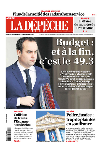 La Dépêche du Midi (16 Éditions) Du Mardi 20 Janvier 2026