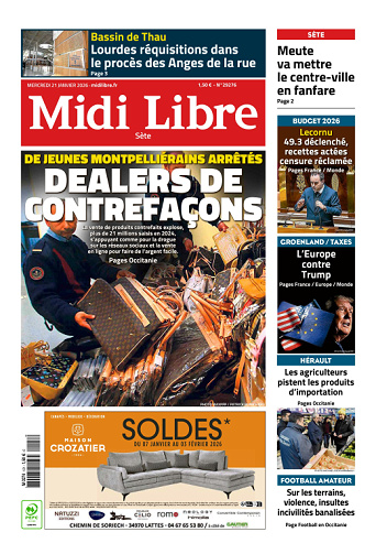 Midi Libre (14 Éditions) Du Mercredi 21 Janvier 2026
