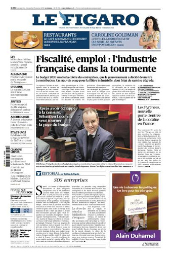 Le Figaro du Samedi 24 et Dimanche 25 Janvier 2026
