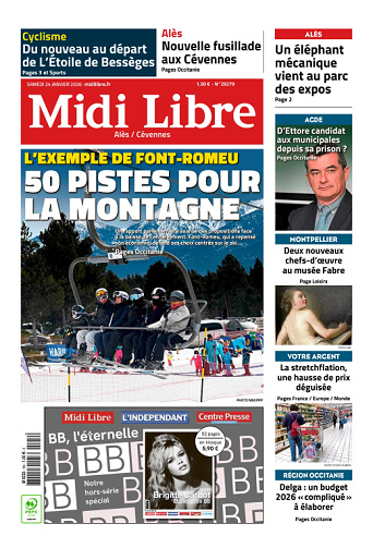 Midi Libre (14 Éditions) Du Samedi 24 Janvier 2026