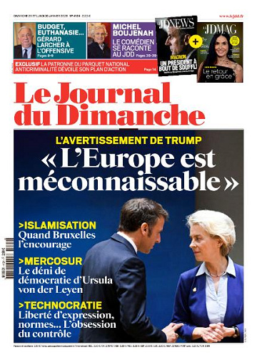 Le Journal du Dimanche - 25 Janvier 2026