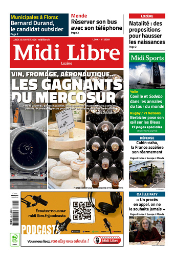 Midi Libre (14 Éditions) Du Lundi 26 Janvier 2026