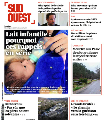 Sud Ouest (2 Éditions) Du Mardi 27 Janvier 2026