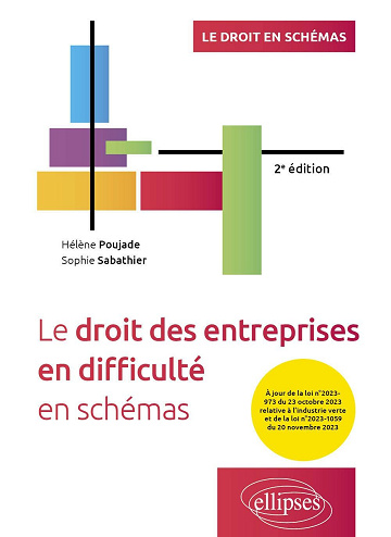 Le droit des entreprises en difficulté en schémas - Hélène Poujade, Sophie Sabathier (2025)